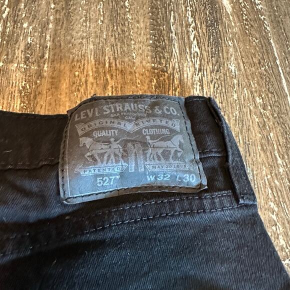 Men’s Levi’s 527 Slim Bootcut Denim Jeans Wide Leg Flare Black, 32W x 29L - Picture 10 of 12